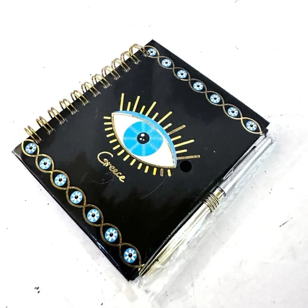 Greece NWT Notebook Evil Eye  Gift for Roommate , friend , Stocking stuffer